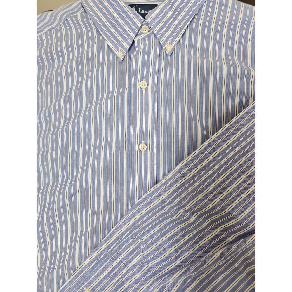 Polo Ralph Lauren Mens 16 1/2 33 Long Sleeve Button Dress Down Shirt